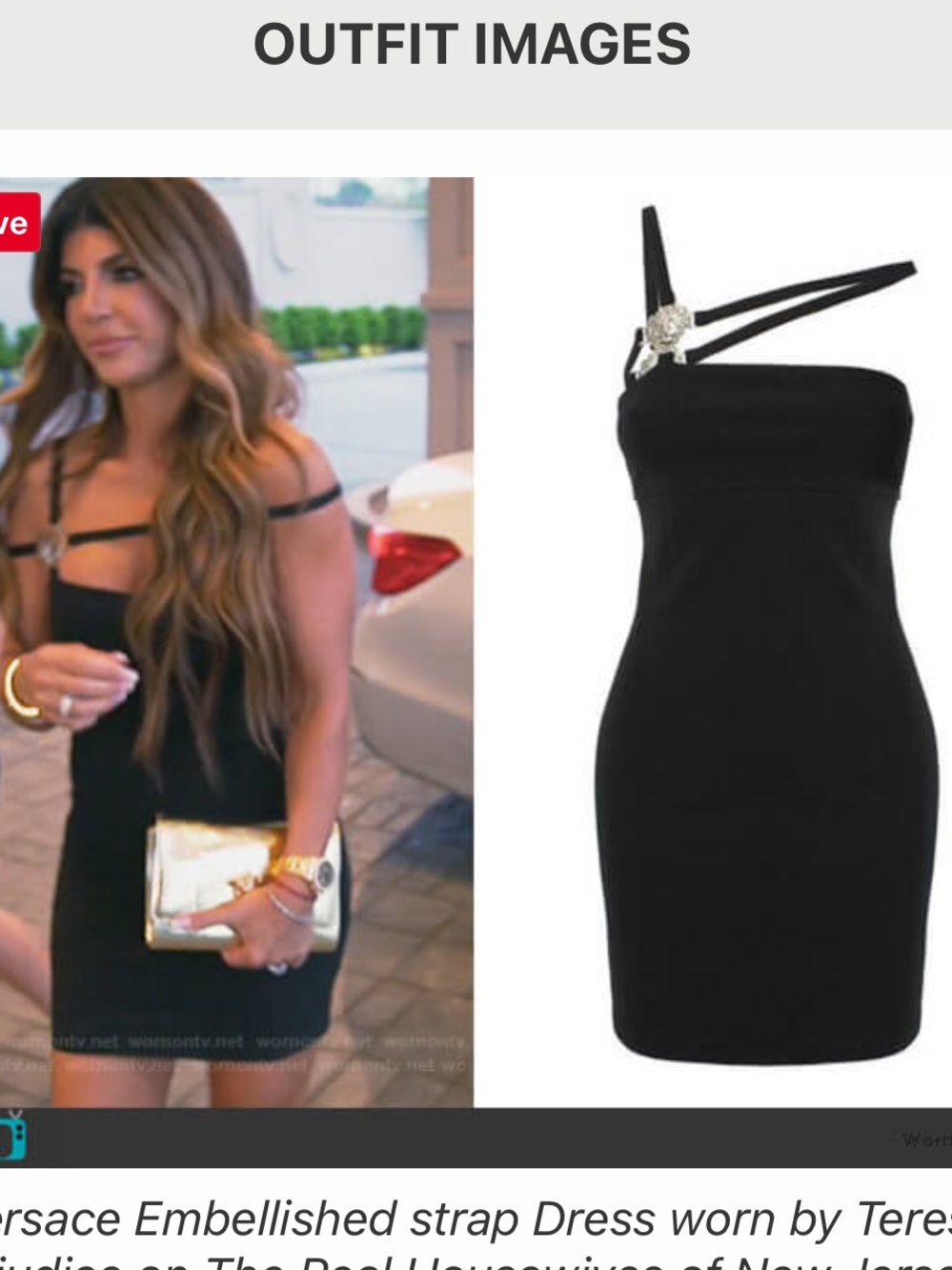 Versus Versace Black One-Shoulder Mini Dress with Embellished Strap